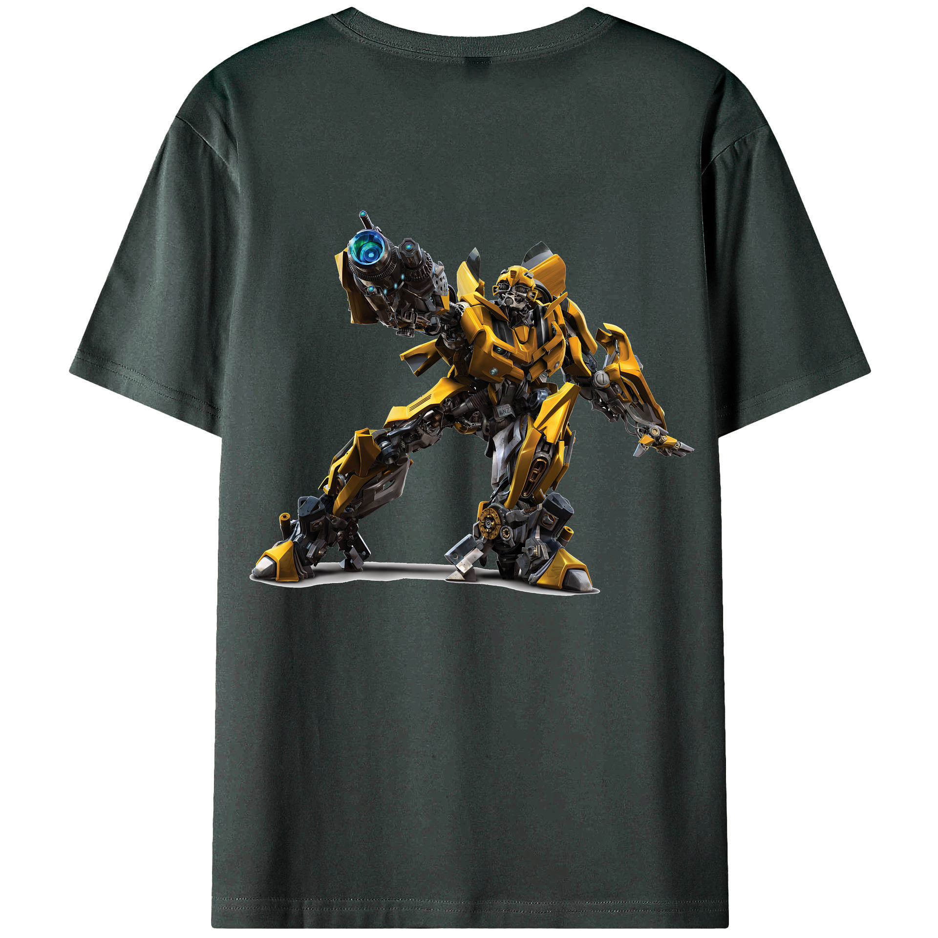 （画像用） Transformers トランスフォーマー 綿100％ メンズ半袖Tシャツ（バックプリント） 通気性